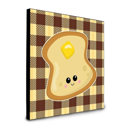 8 X 8 X 0.625 In. Buttered Toast Face Artwork Panel Wall Decor